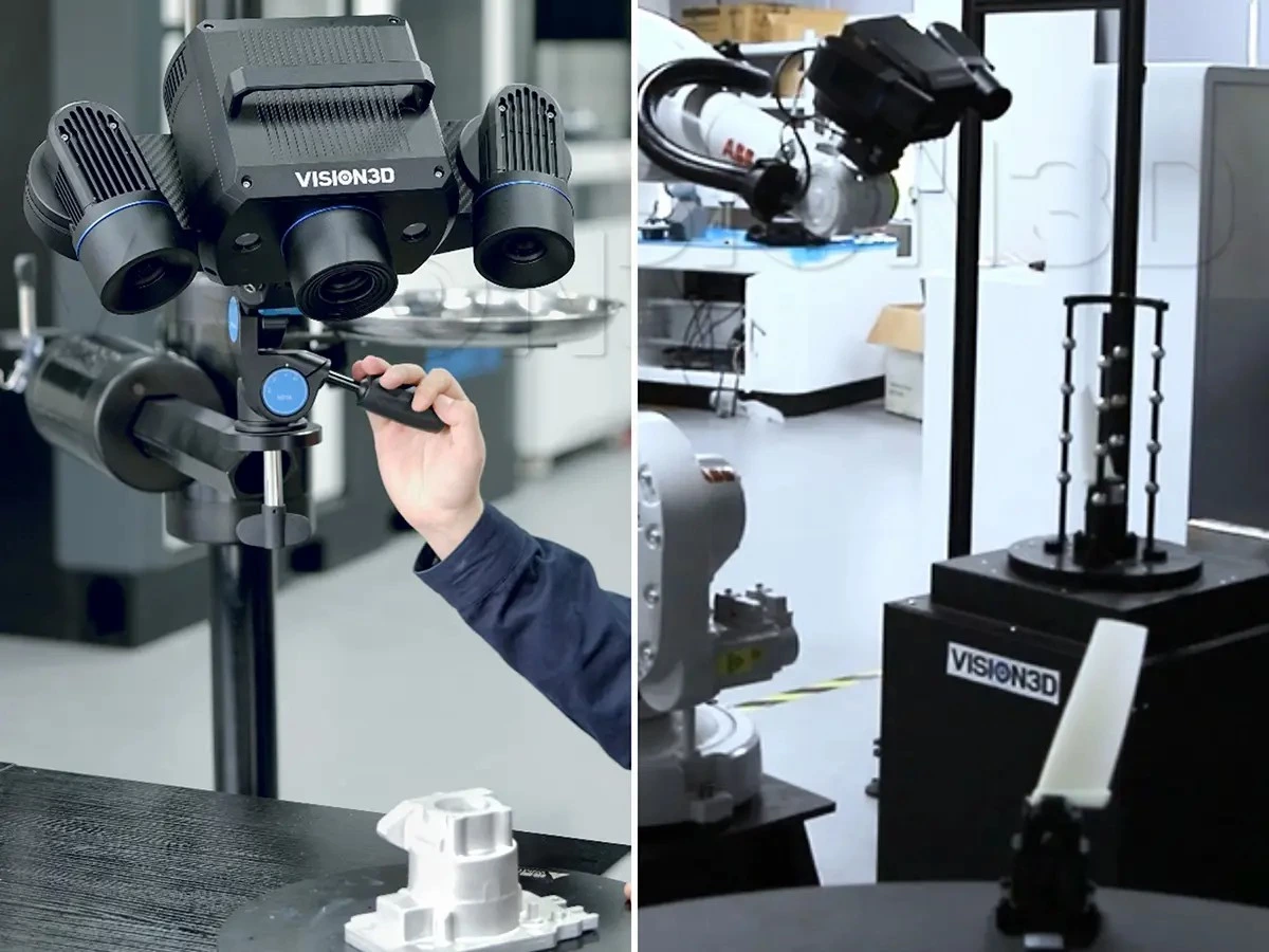 Students learning industrial 3D scanning and optical measurement workflows