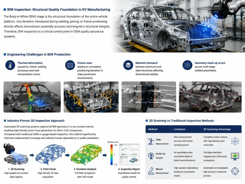 Automotive 3D Inspection Systems for EV Manufacturing: From BIW to Final Assembly