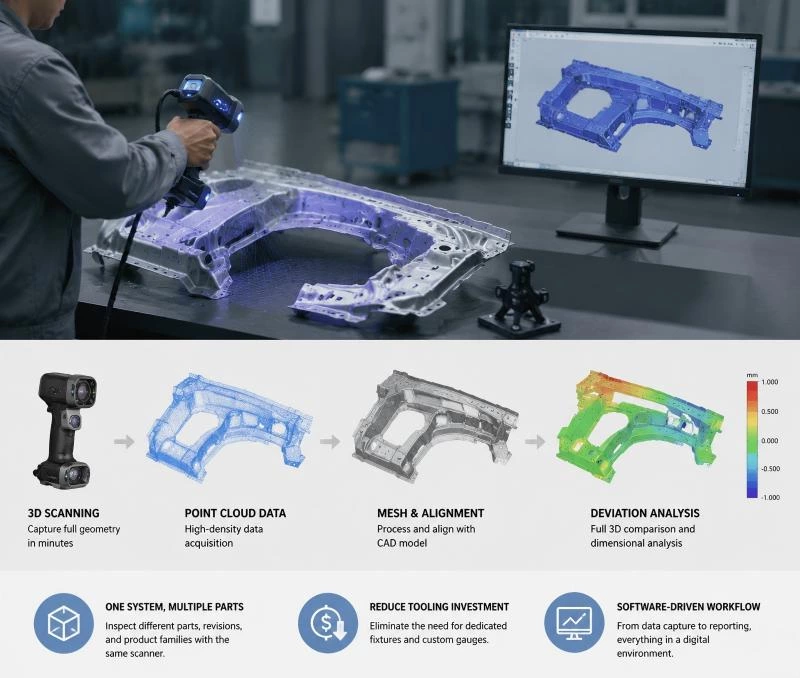 Replace Custom Gauges with 3D Scanning: A Faster Way to Reduce Inspection Costs by Up to 30%