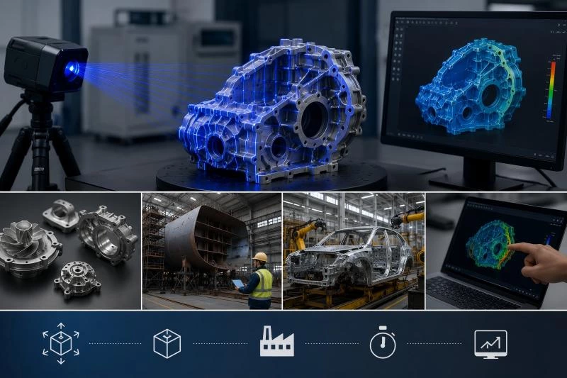 Blue vs White Light vs Laser 3D Scanning: Which Technology Fits Your Industrial Inspection Needs?