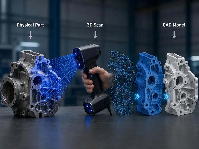 3D Scanning for Reverse Engineering: From Physical Part to CAD Model