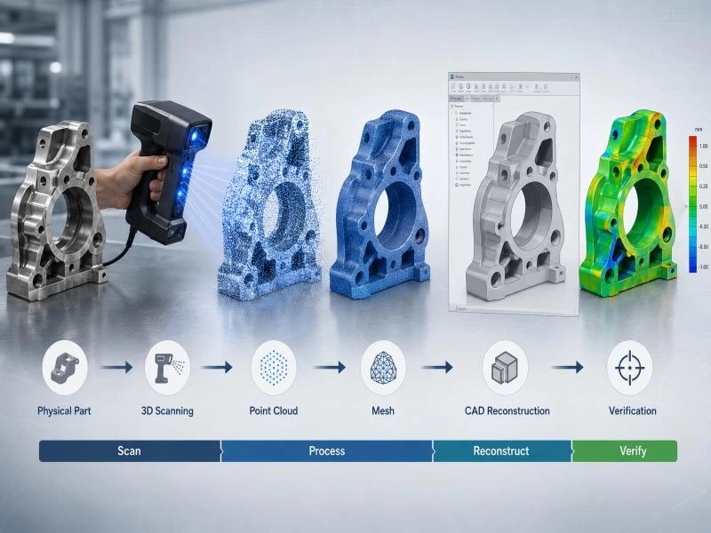 3D Scanning for Reverse Engineering: From Physical Part to CAD Model