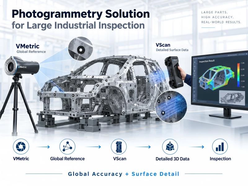 Photogrammetry for Large Volume Measurement: Challenges and Solutions