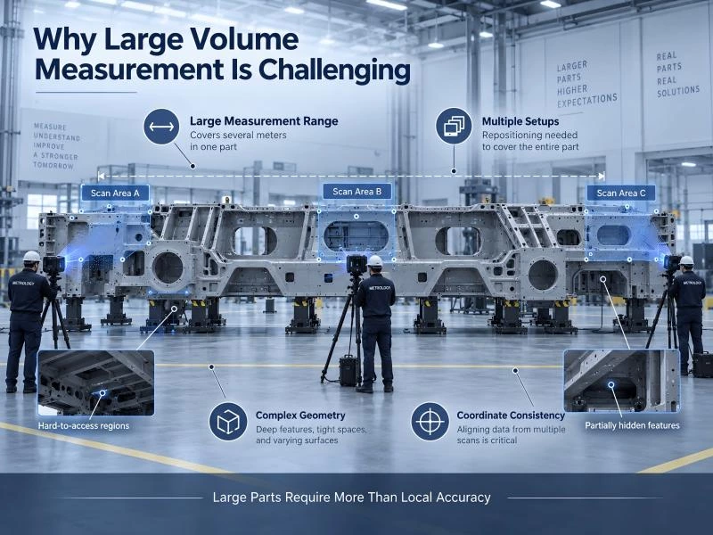 Photogrammetry for Large Volume Measurement: Challenges and Solutions
